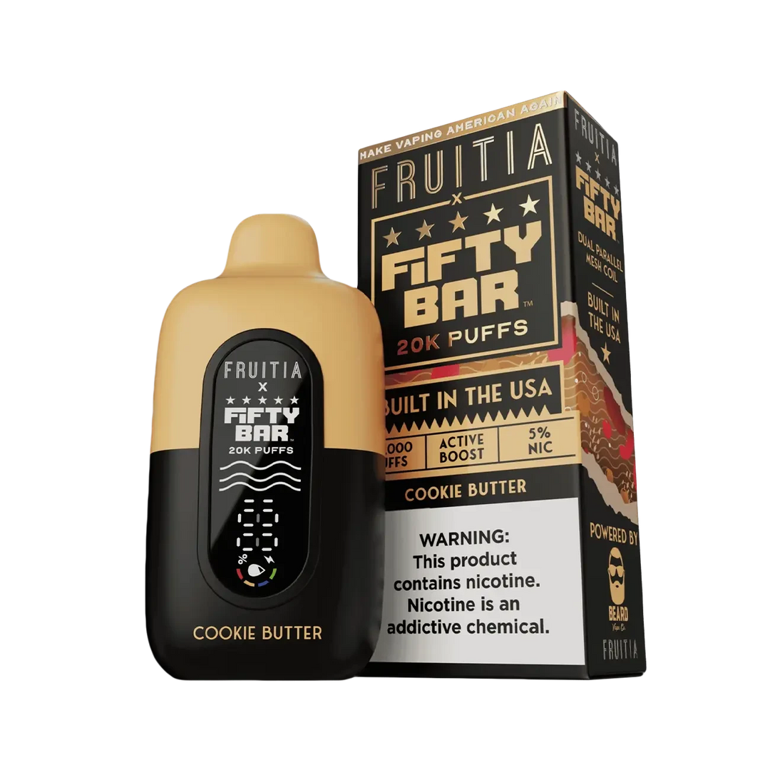 Fifty Bar X Fruitia 20K Disposable Vape (black edition)