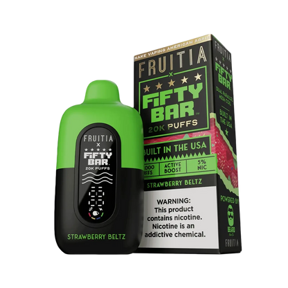 Fifty Bar X Fruitia 20K Disposable Vape (black edition)