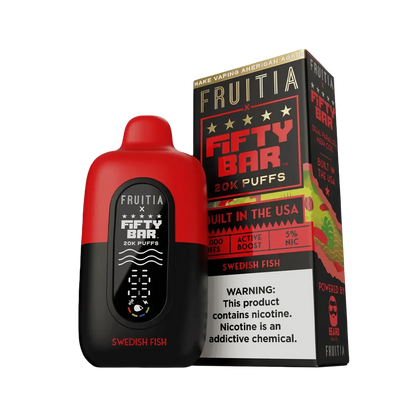 Fifty Bar X Fruitia 20K Disposable Vape (black edition)